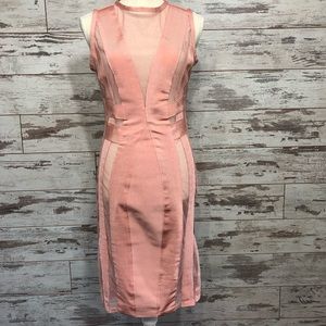 Fun Pale pink, rose gold cocktail dress.